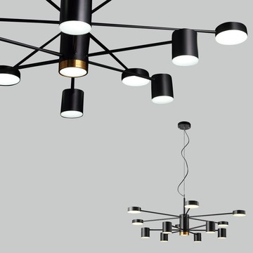 LED 60W 工業風鋼材質感吊燈（可切換光色） 40-71721