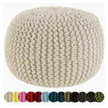 北歐全棉純手工編織懶人沙發  圓墩沙發  室內家居裝飾豆袋  創意可拆洗懶人沙發 懶骨頭豆袋