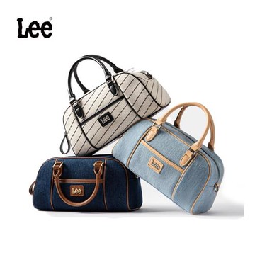 (免運)Lee官方新款丹寧保齡球包女小巧通勤手提單肩包時尚潮流斜挎包包