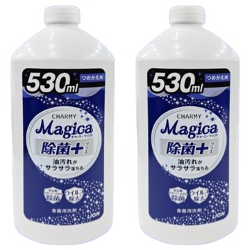 LION 獅王 CHARMY Magica 洗碗精 清新柑橘 530ml  2瓶