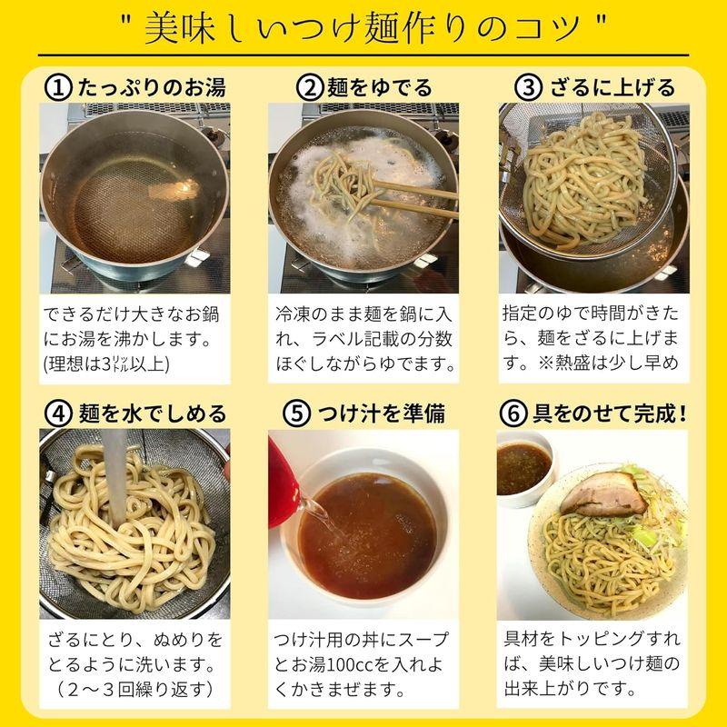 麺くる 濃厚 魚介豚骨 つけ麺 冷凍・生麺 (二郎系オーション麺(200g), 麺＆スープ×8食)