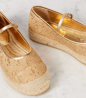 Jimmy Choo Aciel leather-trimmed espadrilles