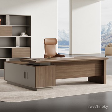 🍄全臺可上門安裝 開立統編 辦公桌簡約現代老闆辦公桌椅組閤總裁大班臺經理辦公室家具老闆桌 78PA