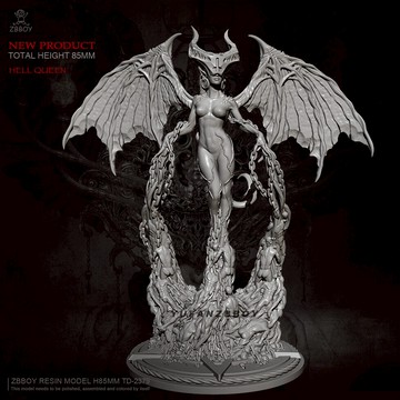 全高85mm ZBBOY改制 地索女王 樹脂兵人(白模) TD-2379