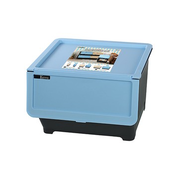 Keyway掀掀前開式整理箱38L -藍色