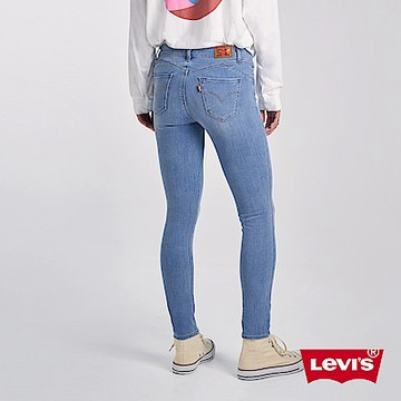 Levis 女款 REVEL 中腰緊身提臀牛仔褲 超彈力塑形布料 輕暈染水洗 天絲棉