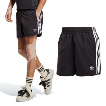 Adidas Sprinter Shorts 男款 黑色 三葉草 輕盈 彈性腰頭 運動 休閒 短褲 HS2069