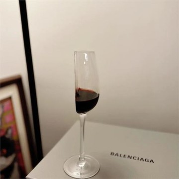 半杯逃酒神器水晶玻璃半紅酒杯玻璃葡萄酒杯家用香檳杯半圓形杯身