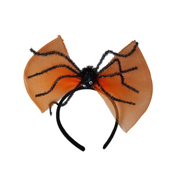 【Halloween萬聖派對】蜘蛛網紗蝴蝶結髮箍 1入