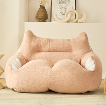 仿泰迪毛懶人沙發套 豆袋沙發套沙發外套可拆洗內膽套豆袋套