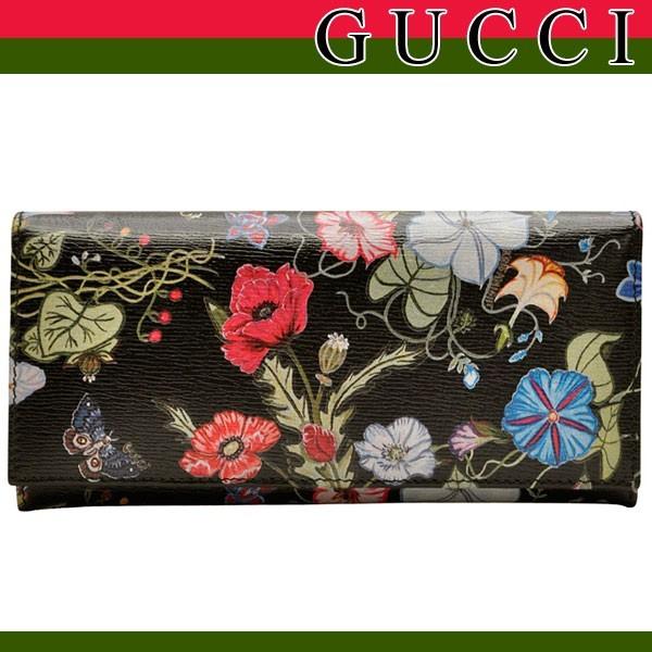 グッチ GUCCI 財布 長財布 二つ折り メンズ フローラ クリス・ナイト ...