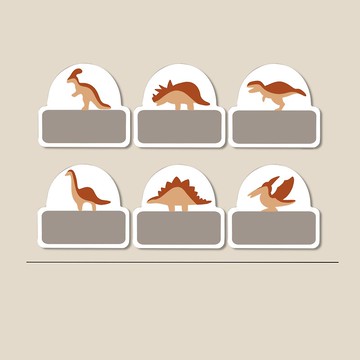 姓名貼紙 耐高溫 防水姓名貼 恐龍系 3