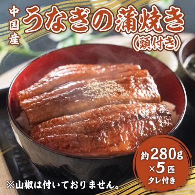 ふるさと納税 篠栗町 中国産 うなぎの蒲焼5尾 タレ付き(頭付き)