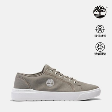 Timberland官方旗艦 男款淺灰褐色低筒帆布休閒鞋|A67E1ER9