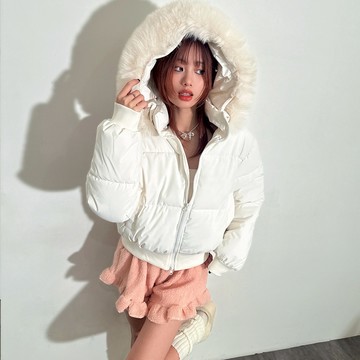 IN SHOP 毛可拆短版鋪棉外套-共2色【KT281091】