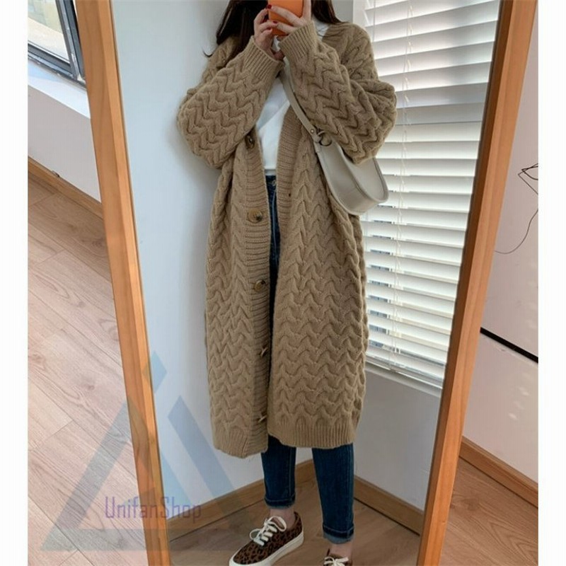 ニットカーディガン レディース ロングカーディガン 秋冬 ニット カーディガン 羽織り Vネック セーターアウター 通勤 シンプル 通販  LINEポイント最大GET | LINEショッピング