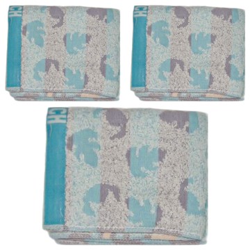 Stitch 史迪奇 叢林史迪奇洗臉巾 11x20公分 100%棉  藍色  3條