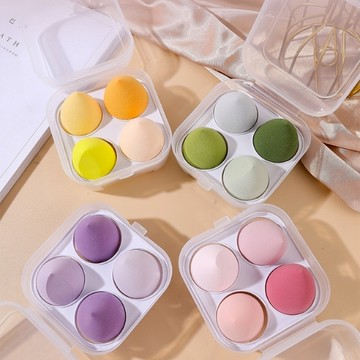 四色美妝蛋 化妝蛋組合 彩妝蛋上妝工具 柔軟乾濕兩用化妝棉蛋 彩妝工具組 美妝工具 彩妝蛋推薦款