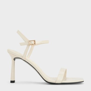 一字帶繞踝細跟鞋