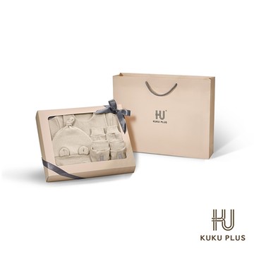 酷咕鴨 KUKU PLUS竹纖羅紋兔裝禮盒(彌月禮盒)