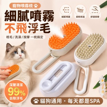 【隔日到貨】寵物噴霧梳 寵物梳子 寵物梳 貓毛梳 噴霧按摩梳 寵物噴霧按摩梳 寵物清潔刷 寵物除毛梳