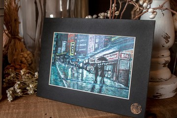 【加密明信片】香港佐敦街景-旅遊禮物/裝飾畫卡/手繪風