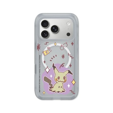 RHINOSHIELD iPhone 15/Plus/Pro/Pro Max AirX MagSafe兼容 極致氣墊緩衝磁吸防摔手機殼-寶可夢系列-暖色系列-謎擬Q