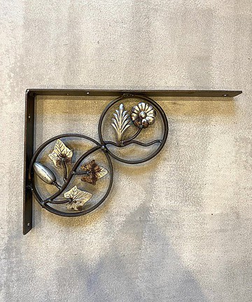 限量 FI-3 工業風鐵製花卉裝飾層板托架 L型支架