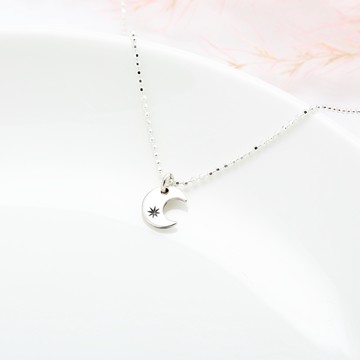 【Angel & Me】月光 星星 月亮 s925 純銀 項鍊 生日 情人節 禮物