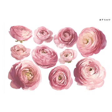 【10月新品4】20-22-0093 裁切紙・拼貼素材 陸蓮花