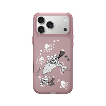 iPhone 17 Pro Max Clear (相機按鈕) 晶醺玫 - Chocomoo - SAVE THE OCEAN: SWIMMING