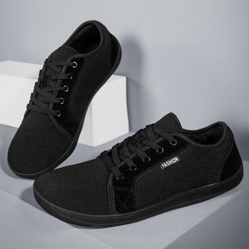 跨境爆款男鞋網面寬頭赤足休閑鞋大碼寬楦運動鞋工廠直銷