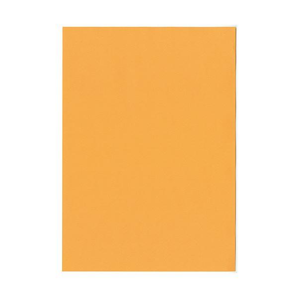 (まとめ) 北越コーポレーション 紀州の色上質A4T目 薄口 オレンジ 1冊(500枚) 〔×5セット〕(代引不可)