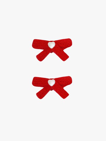 [2EA 1SET] FAIRY FLUFF RIBBON HAIRPIN RED