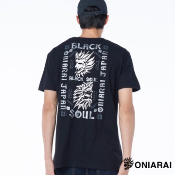 鬼洗 BLUE WAY –  潮流方塊顛倒鬼頭短TEE(黑)