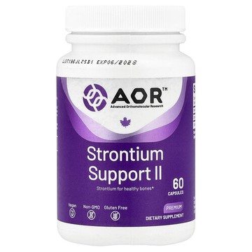 Advanced Orthomolecular Research AOR, 鍶支持 II，341 毫克，60 粒膠囊