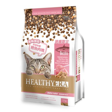 【健康紀元】挑嘴配方貓飼料1Kg*8包組-鰹魚塊口味