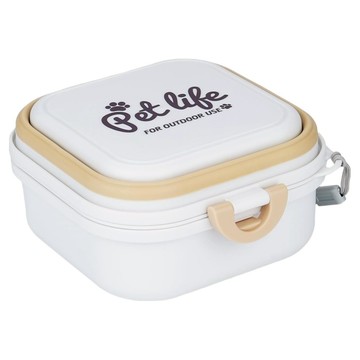 Pets Family 便攜式折疊寵物旅行餐具  1個  白色