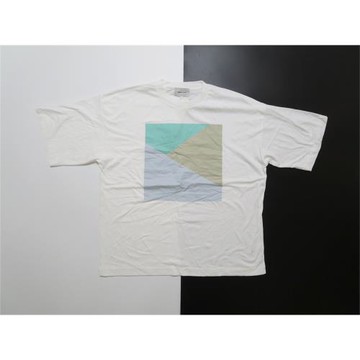 日系街頭潮牌素款藝術打底薄款拼色印花短袖圓領短袖T恤寬松版tee