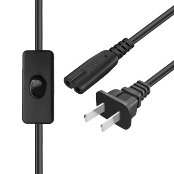台灣霓虹 8字電源線帶開關1.8米