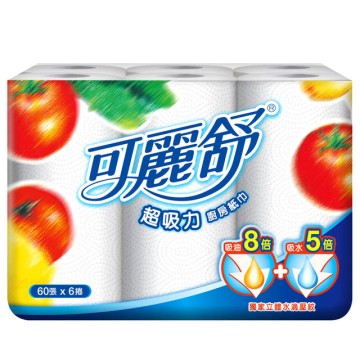 可麗舒廚房紙巾-60PCx6
