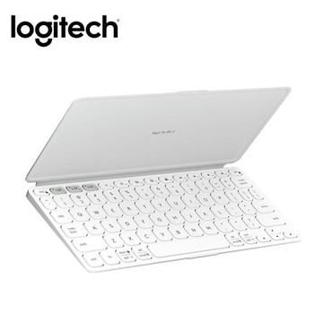 【Logitech 羅技】Keys-To-Go 2 平板藍牙鍵盤 珍珠白