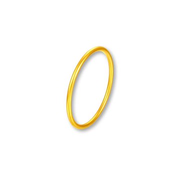 古法素圈手鐲足金包銀實心傳承手環男女同款鐲子情侶款節日禮物