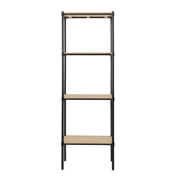 【Y HOUSE】60x30x180公分 松木四層收納層架 置物架 鐵架-烤漆黑