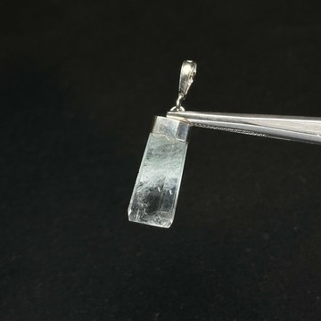 巴基斯坦海水藍寶 | 高等級原礦 海水藍寶 海藍寶 喉輪 表達順暢 純銀手工包框 微拋 天然水晶項鍊 S25AB19-040