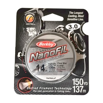 Berkley 貝克力 NanoFil 奈晶線 釣線 編織線  3.0號  白色  1捲