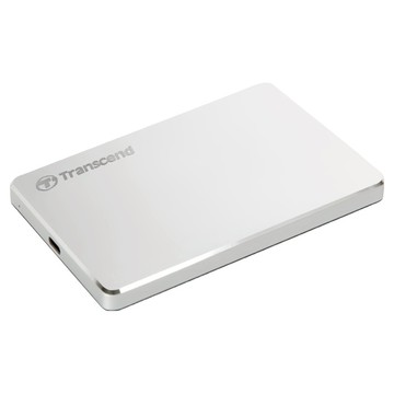 Transcend 創見 2TB StoreJet 極致輕薄2.5吋Type C行動硬碟 鋁合金設計  銀色
