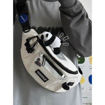 包包女2025新款胸包斜挎包男款腰包手機包餃子包運動帆布單肩背包