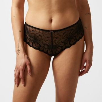 【Chantelle】Fleurs_四角內褲_XS-M(12M40_011黑色 )