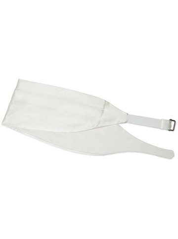 Brunello Cucinelli - pleated satin cummerbund - men - Cotton/Silk - 50 - White